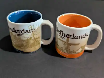 2 Starbucks Mugs Netherlands Amsterdam Espresso Mugs, View more