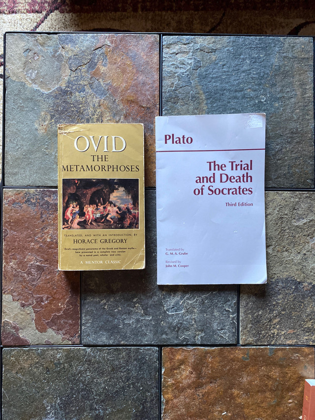 (1)Ovid The Metamorphoses & (2) Plato Trial/Death of Socrates in Fiction in Edmonton