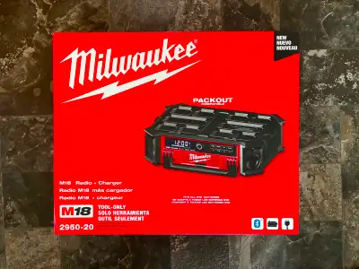 New Milwaukee Packout M18 AM/FM Jobsite Radio/Charger, View more
