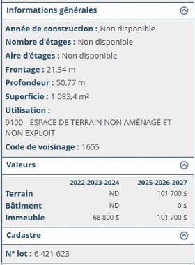 Terrain résidentiel 0$ TPS/TVQ — photo 1