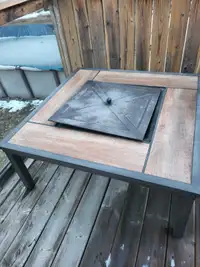 Fire pit outdoor table