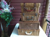 Great Collection of Vintage Wicker Picnic Baskets