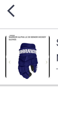 Mens Warrior hockey gloves brand new