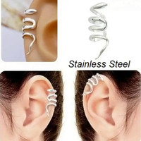 Boucles d'Oreilles serpent stainless steel snake earrings