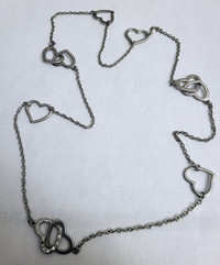 NEW - Valentine's Day Silver Metal Heart Chain Women's Necklace