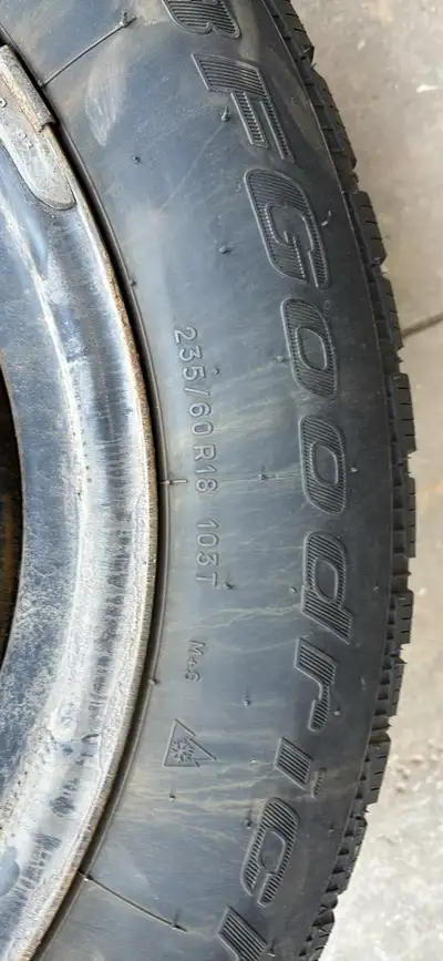 Used winters tires. 5x120 bolt pattern. Off a 2018 Honda odyssey. Pick up only. 750 or best offer.