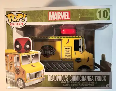 Funko Pop! Marvel Rides #10 Deadpool's Chimichanga Truck new Can mail via Canada post expedite with...