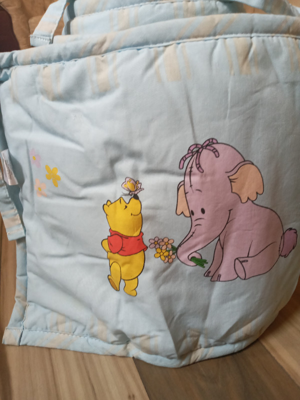 Winnie The Pooh Baby Elephant Crib Bumper Pad for Boys Like NEW in Cribs in Mississauga / Peel Region - Image 2