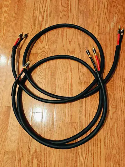 AudioQuest Midnight 3 10AWG speaker cables - 8 feet pair - VGC, View more