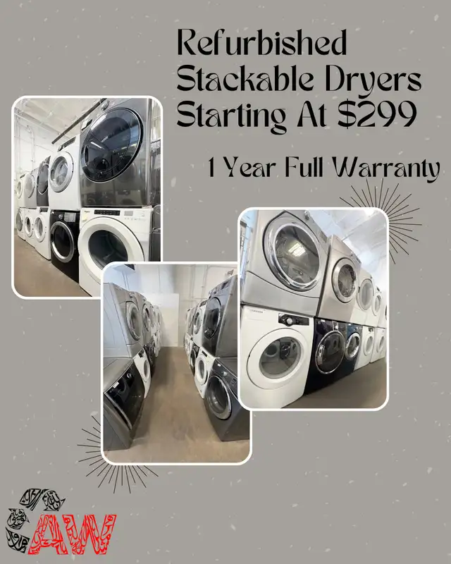 REFURBISHED DRYERS STARTING AT $299 !!! ONE YEAR FULL WARRANTY!!63611956558337120