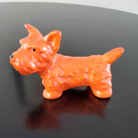 Vintage Little Scottish Terrier Chalkware Figure