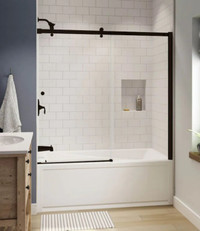 MAAX 56-1/2 - 59W x 55-1/2H Frameless Sliding Tub Doors