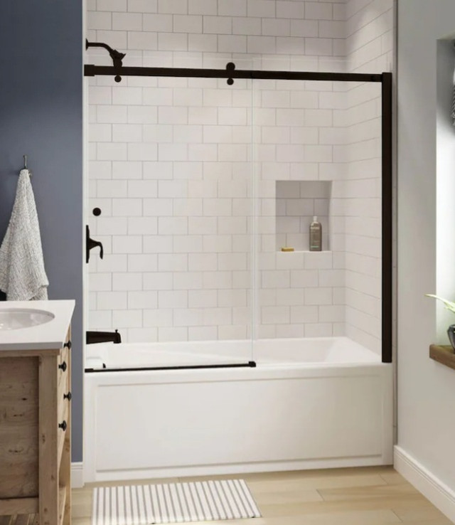 MAAX 56-1/2 - 59W x 55-1/2H Frameless Sliding Tub Doors in Plumbing, Sinks, Toilets & Showers in City of Toronto