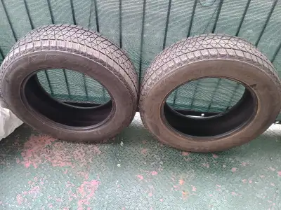 Two Bridgestone Winter Tires 215/65R17. Used, but still in a good condition. Deux pneus d’hiver Brid...