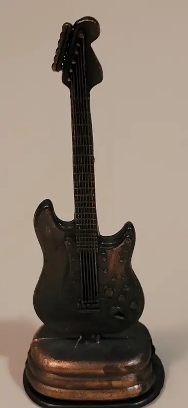 Vintage Copper Die Cast Electric Guitar Pencil Sharpener, View more