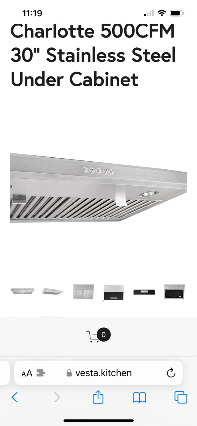 Brand new Vesta Stainless Steel kitchen range hood for sale. in Microwaves & Cookers in Oshawa / Durham Region - Image 3