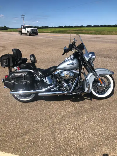 Heritage Softail Classic, Tons of add-ons including studded passenger and driver backrests, CVO styl...