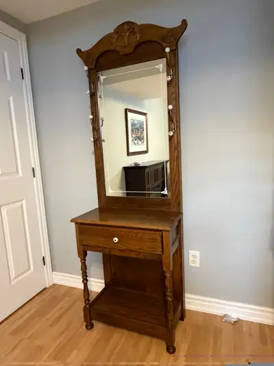 Meuble d'entrée avec miroir et tiroir, View more