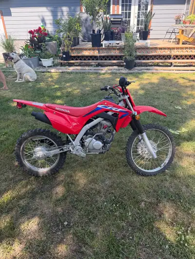 2023 Honda CRF 125F Electric and kick start New condition Only used a few times Would trade on a nex...
