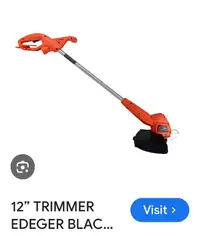 BLACK+DECKER Electric Trimmer/Edger, Corded, 3.5 amp, 12-Inch (S