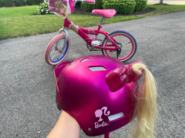 Barbie bike 16” with matching jewel bell and Barbie helmet in Other in Markham / York Region - Image 4