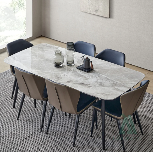 Brand New Marble Dining Table with 6 Chairs in Dining Tables & Sets in Hamilton - Image 4