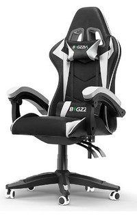 Bigzzia Gaming Chair Office Chair Reclining High Back Leather
