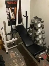 Nicely equipped home gym