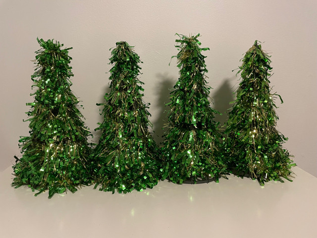 Christmas decor – green tinsel trees in Holiday, Event & Seasonal in Kitchener / Waterloo