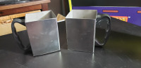 (2) 0.5 litre stainless steel milk container holders