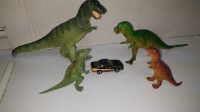 Dinosaur toys various sizes not Jurassic Park