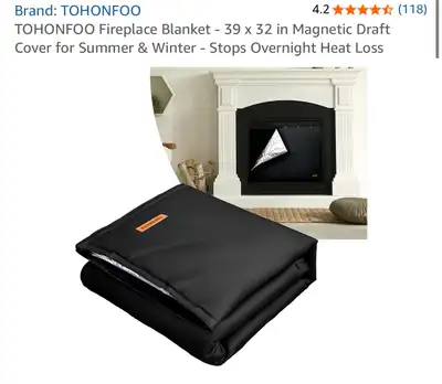 (NEW) Tohonfoo Fireplace Blanket, View more