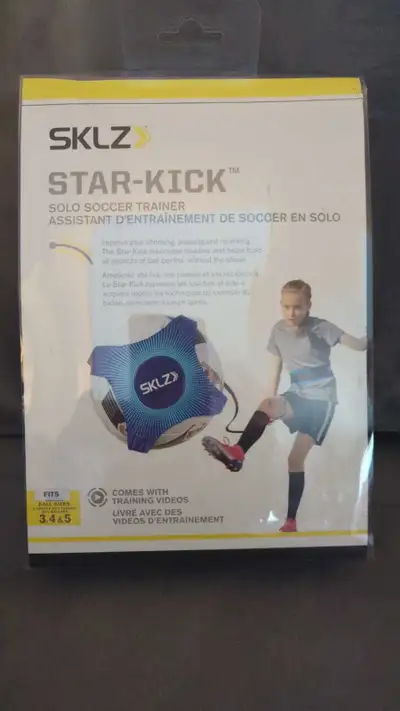Enhance your soccer skills with this brand new SKLZ Star-Kick solo soccer trainer! This trainer is d...