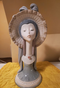 LLADRO GIRL'S HEAD #5153 rare statue