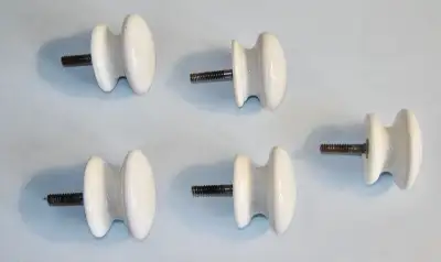 Collection of Antique Porcelain & Glass Drawer/Cabinet Knobs, View more