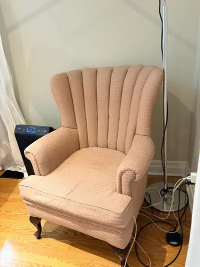 Pair of Wingback Chairs and Ottoman, View more