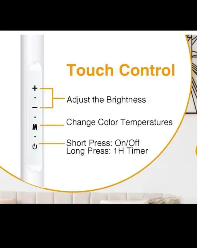 Floor Lamp Modern, LED Torchiere Lamp 30W 3000LM, Tall Standing in Indoor Lighting & Fans in Hamilton - Image 4