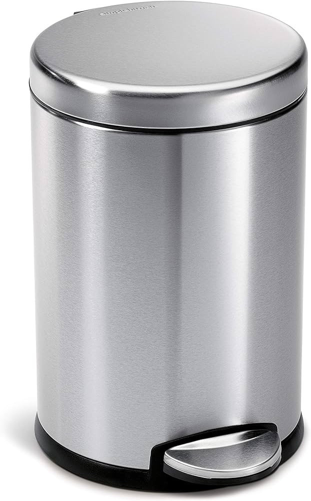 Simplehuman Compact Step-On Pedal Round Bathroom Trash Can New in Bathwares in North Bay