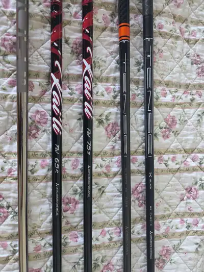 Various golf shafts, View more