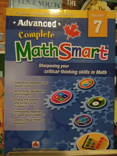 Complete Math Smart Grade 7 Advanced Complete MathSmart is the extension of our comprehensive Comple...