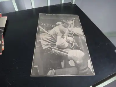 montreal canadiens vintage jean beliveau 4 black & white poster, View more