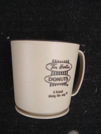 Tim Horton plastic travel mug with lid