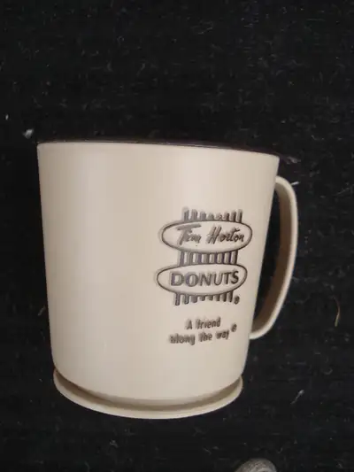 Tim Horton plastic travel mug with lid, View more