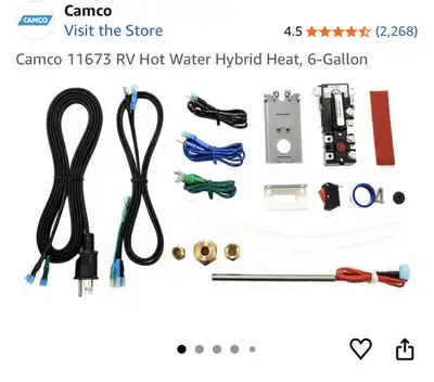 New Camco Hybrid Hot Water Heater. Converts any RV LP gas water heater to 120v electricity on demand...