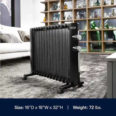 DeLonghi Mica Panel Space Heater, 1500W Quiet Electric , View more