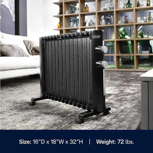 DeLonghi Mica Panel Space Heater, 1500W Quiet Electric  in General Electronics in Oshawa / Durham Region - Image 2