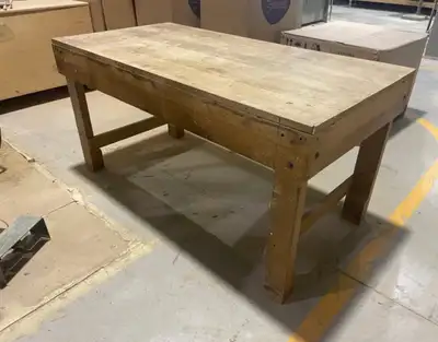 Antique Workbench/Kitchen Island/Garden Market Vendor Table, View more