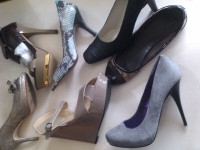 7 pairs Women`s Shoes sizes 10 and 11 Plus sizes