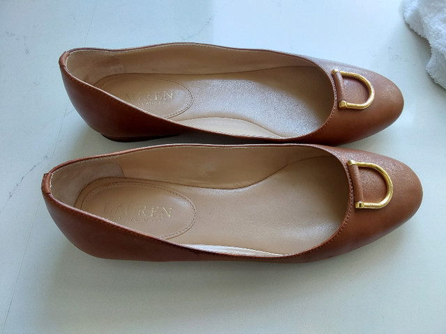 Souliers  Ralph Loren en cuir couleur tan, grandeur 8 dans Femmes - Chaussures  à Longueuil/Rive Sud - Image 3