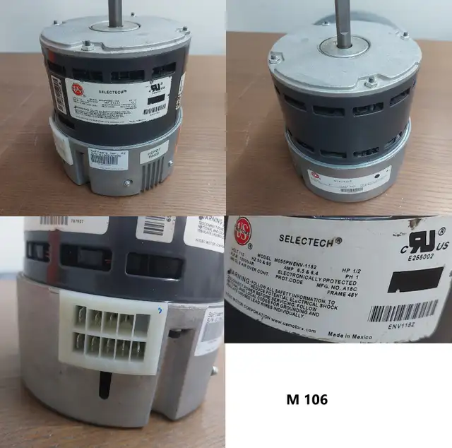SELÉCTECH HVAC Blower Motor – Model M055PWENV-1182 - M106 in Heating, Cooling & Air in City of Toronto - Image 6